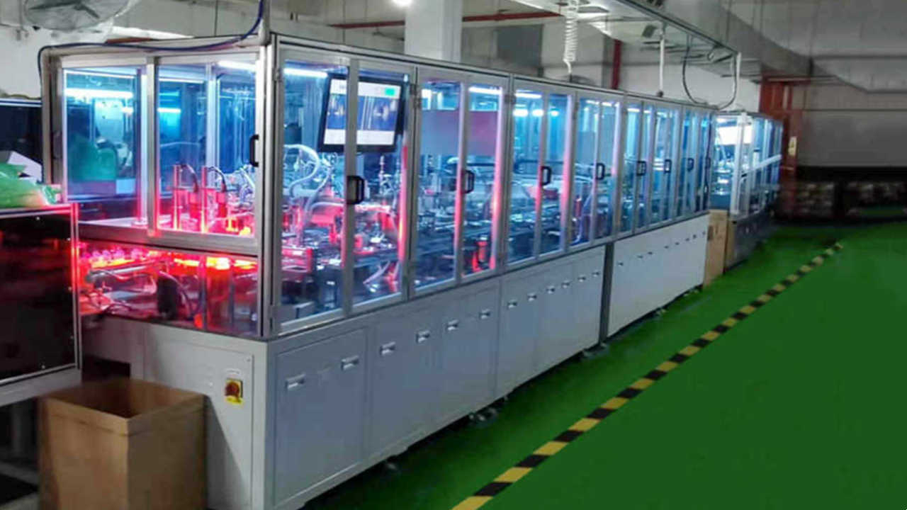 Floor drain assembly machine